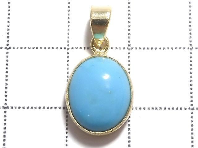 [Video][One of a kind] Kingman Turquoise AAA Pendant 18KGP NO.337
