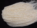 [Video] Fresh Water Pearl AA+ White Rondelle 4mm 1strand beads (approx. 14 inches/34 cm)