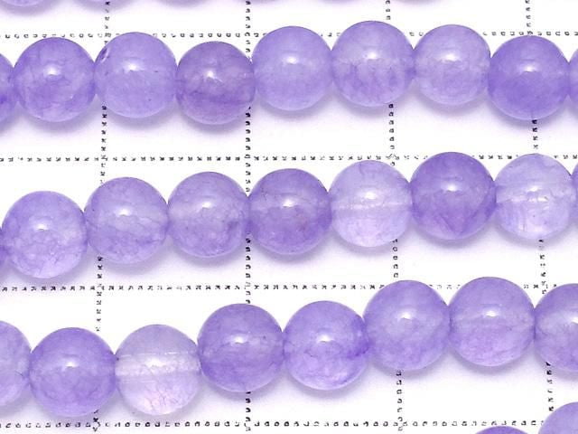 Purple Jade (Clear) Round 6mm 1strand beads (approx. 14 inches/35 cm)