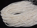 [Video] Fresh Water Pearl AA Semi Round-Rice 5-6mm White 1strand beads (approx. 15 inches/36 cm)