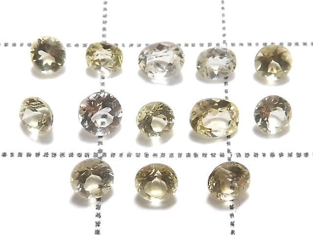 [Video][One of a kind] High Quality Yellow Danburite Loose Stone Faceted 13pcs Set NO.124