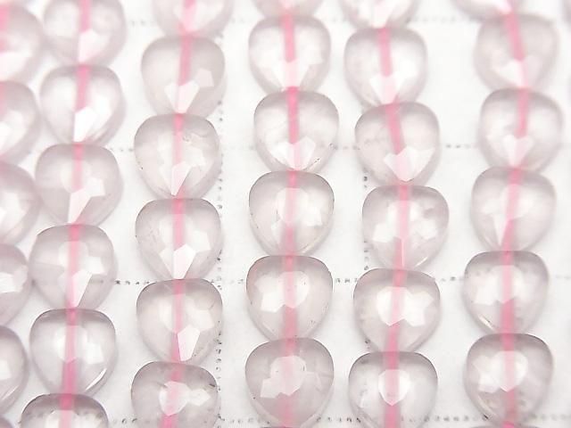 [Video]High Quality! Rose Quartz AA++ Vertical Hole Heart cut 6x6mm half or 1strand beads (aprx.15inch/37cm)