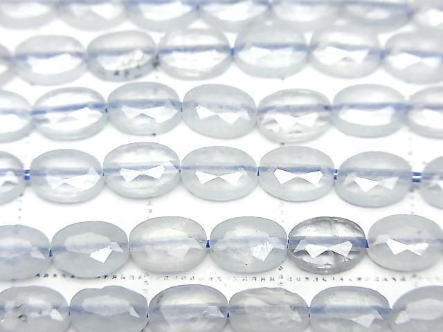 [Video]High Quality! Aquamarine AA+ Faceted Oval 6x4mm half or 1strand beads (aprx.15inch/36cm)