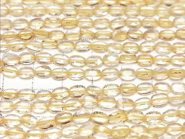 [Video]High Quality! Citrine AAA- Faceted Oval 6x4mm half or 1strand beads (aprx.15inch/36cm)