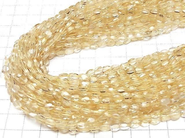 [Video]High Quality! Citrine AAA- Faceted Oval 6x4mm half or 1strand beads (aprx.15inch/36cm)