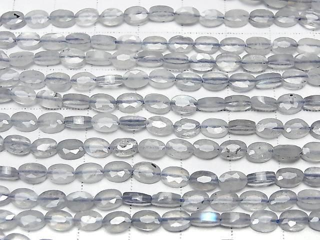[Video] High Quality! Labradorite AA++ Faceted Oval 6x4mm half or 1strand beads (aprx.15inch/36cm)