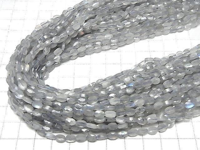 [Video] High Quality! Labradorite AA++ Faceted Oval 6x4mm half or 1strand beads (aprx.15inch/36cm)