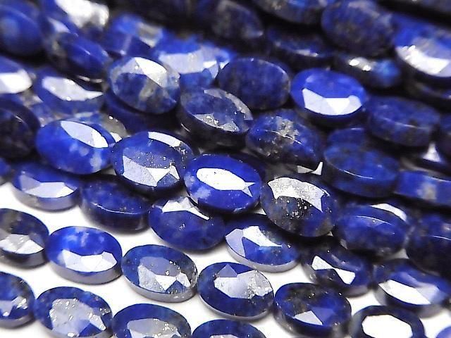 [Video]High Quality! Lapislazuli AA++ Faceted Oval 6x4mm half or 1strand beads (aprx.15inch/36cm)