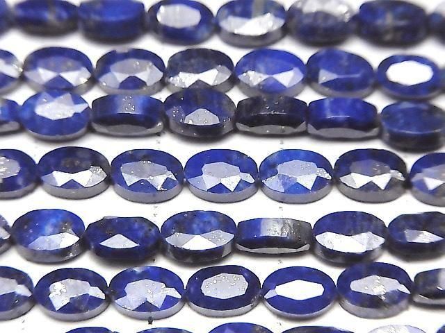 [Video]High Quality! Lapislazuli AA++ Faceted Oval 6x4mm half or 1strand beads (aprx.15inch/36cm)