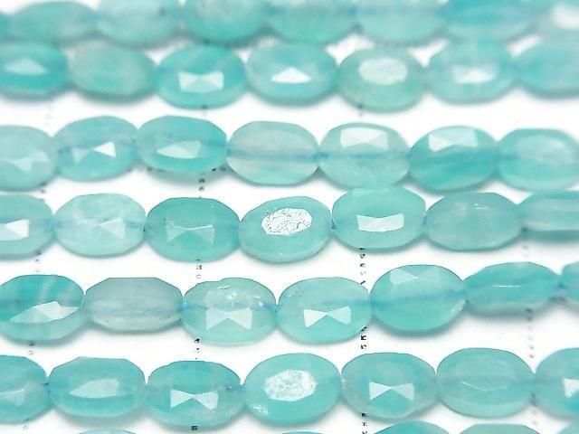 [Video] High Quality! Amazonite Silica AA++ Faceted Oval 6x4mm Half or 1strand beads (approx. 15inch/36cm)