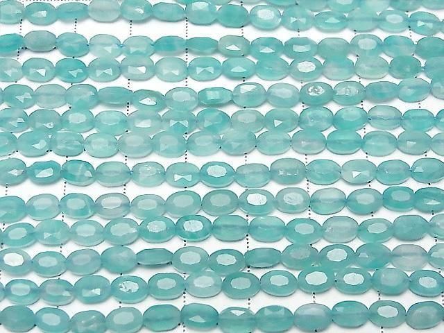 [Video] High Quality! Amazonite Silica AA++ Faceted Oval 6x4mm Half or 1strand beads (approx. 15inch/36cm)