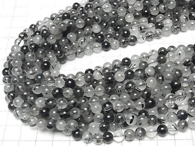 [Video] Tourmaline Quartz AA++ Round 6mm 1strand beads (approx. 15 inches/37 cm)