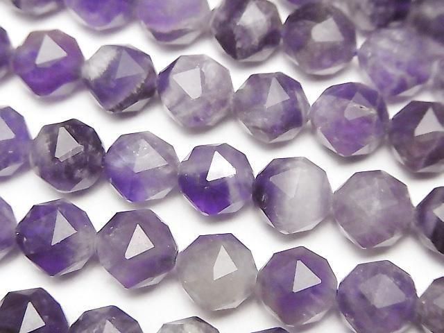 [Video] High Quality! Mixed Amethyst Star Faceted Round 8mm 1strand beads (approx. 15 inches/36 cm)