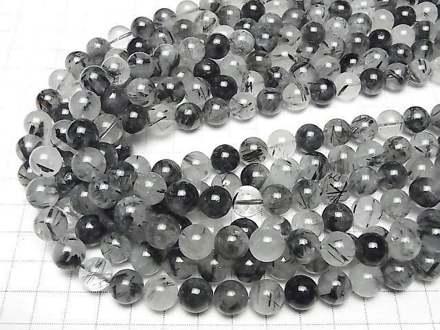 [Video] Tourmaline Quartz AA++ Round 10mm half or 1strand beads (approx. 15 inches/36 cm)