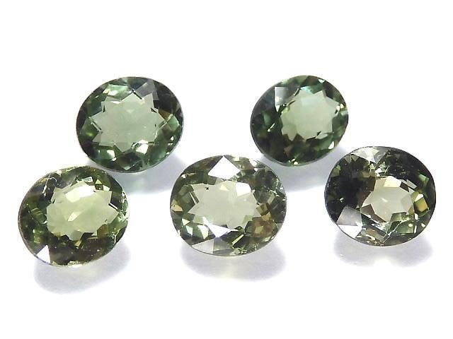 [Video][One of a kind] High Quality Green Tourmaline AAA Loose Stone Faceted 5pcs Set NO.2