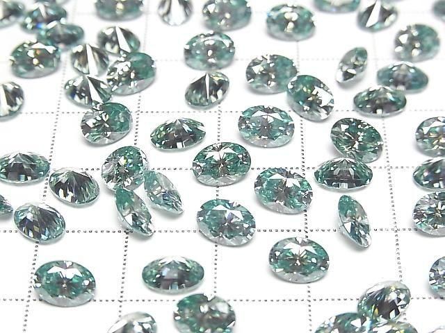 [Video] Moissanite AAA Loose Stone Oval Faceted 7x5mm [Green] 1pc