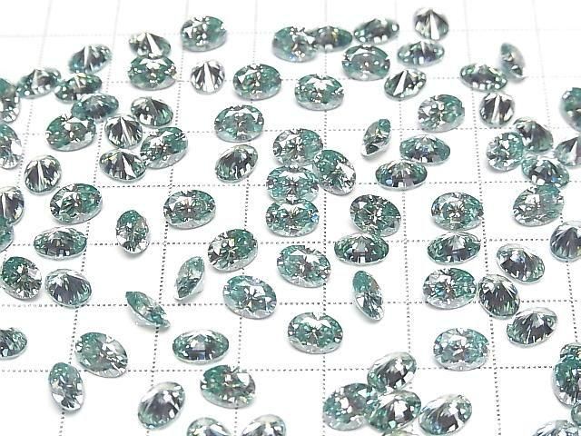 [Video] Moissanite AAA Loose Stone Oval Faceted 7x5mm [Green] 1pc