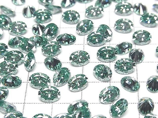 [Video] Moissanite AAA Loose Stone Oval Faceted 8x6mm [Green] 1pc