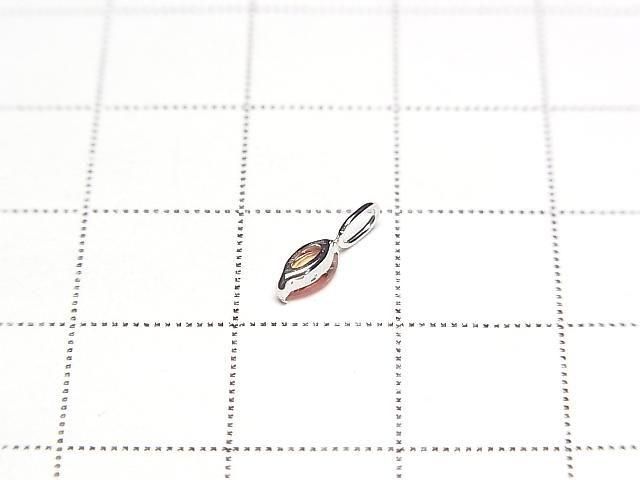 [Video][Japan] High Quality Orange Sapphire AAA Marquise Faceted 5x2.5mm Pendant [K10 White Gold] 1pc