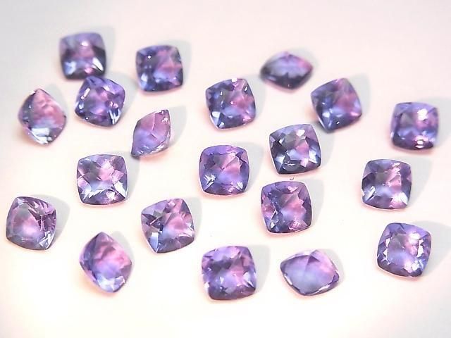 [Video] High Quality Color-Changing Fluorite AAA Loose Stone Square Faceted 5x5mm 2pcs