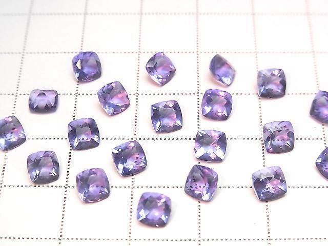 [Video] High Quality Color-Changing Fluorite AAA Loose Stone Square Faceted 5x5mm 2pcs