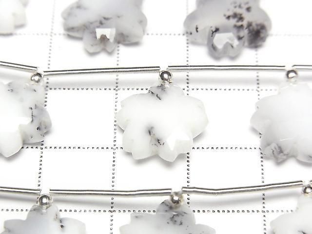 [Video] Dendrite Opal Flower Shape 1strand beads (6pcs)
