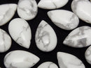 [Video] Howlite Magnesite Pear Shape (Smooth) 20x12mm 2pcs