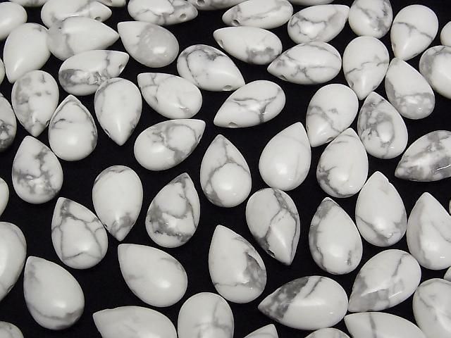 [Video] Howlite Magnesite Pear Shape (Smooth) 20x12mm 2pcs