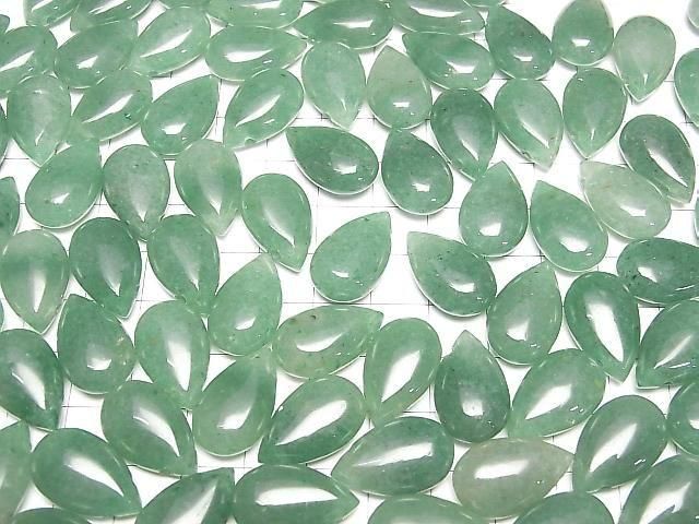 [Video] Green Aventurine Pear Shape (Smooth) 20x12mm 2pcs