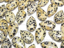 [Video] Dalmatian Jasper Pear shape (Smooth) 20x12mm 2pcs