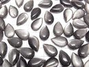 [Video] Silver Obsidian Pear Shape (Smooth) 20x12mm 2pcs
