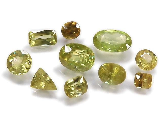 [Video][One of a kind] High Quality Sphene AAA Loose Stone Faceted 10pcs Set NO.7