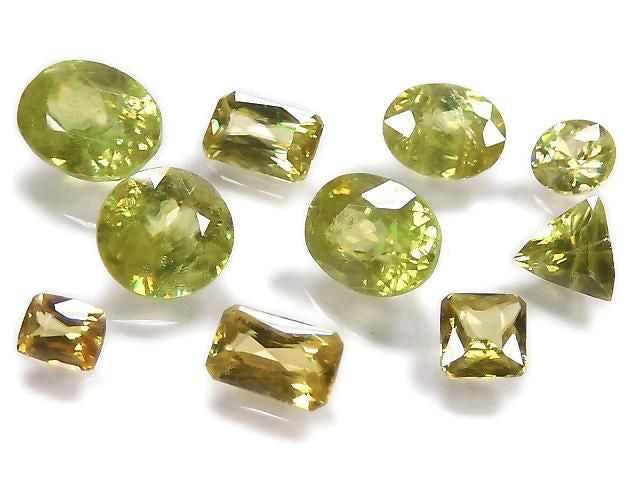[Video][One of a kind] High Quality Sphene AAA Loose Stone Faceted 10pcs Set NO.9