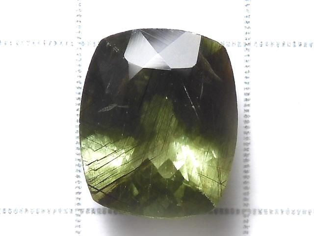 [Video][One of a kind] High Quality Ludwigite in Peridot Loose Stone Faceted 1pc NO.11