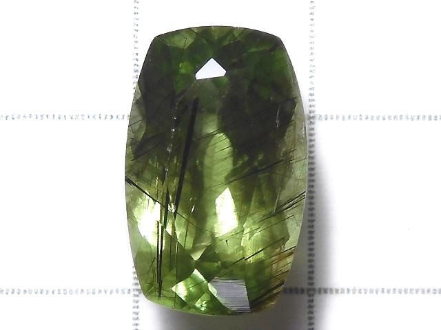 [Video][One of a kind] High Quality Ludwigite in Peridot Loose Stone Faceted 1pc NO.14