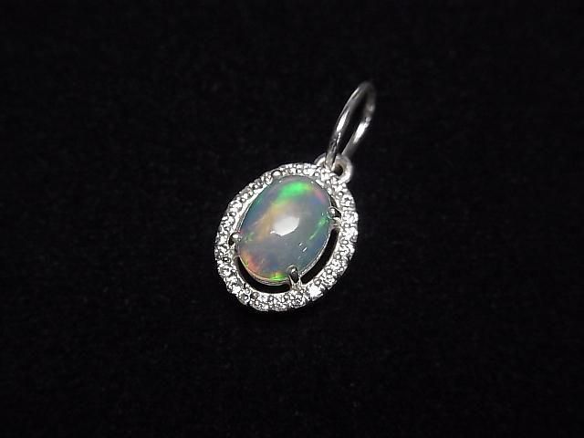 [Video] Ethiopian Opal AAA Oval Pendant 8x6mm Silver925 1pc