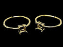 [Video] Silver925 Ring Frame (Prong Setting) Square Faceted 4mm 18KGP Free Size 1pc