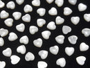 [Video] High Quality White Shell (Silver-lip Oyster) AAA Heart Cabochon 6x6mm 5pcs