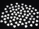 [Video] High Quality White Shell (Silver-lip Oyster) AAA Heart Cabochon 6x6mm 5pcs