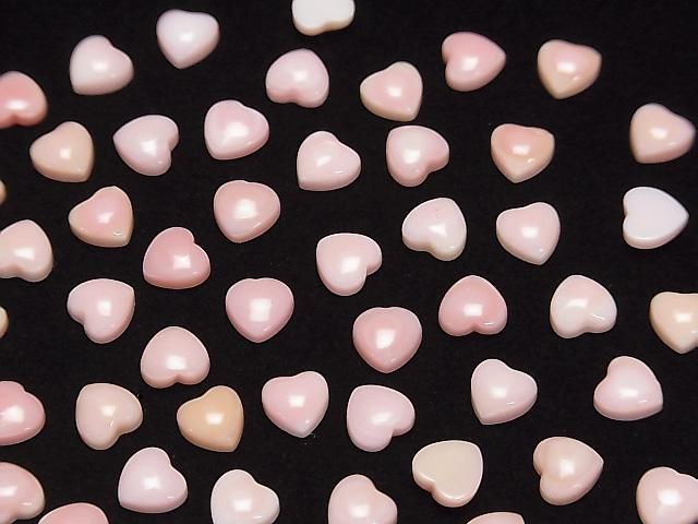 [Video] Queen Conch Shell AAA Heart Cabochon 6x6mm 2pcs
