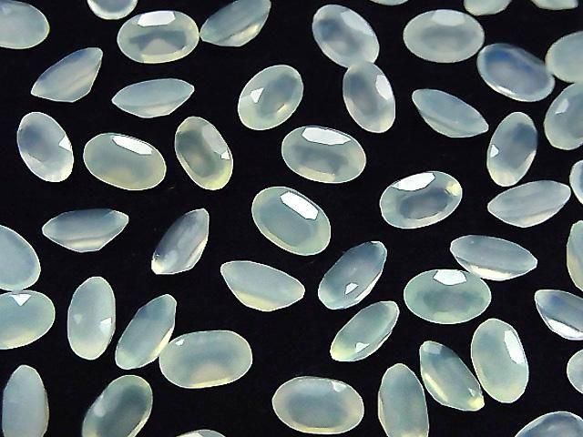 [Video] High Quality Mint Green Chalcedony AAA Loose Stone Oval Faceted 6x4mm 10pcs