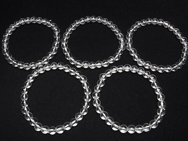 [Video] Crystal Quartz AAA Round 7mm Bracelet