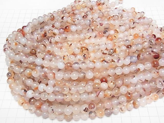 [Video] Montana Moss Agate AA++ Round 8mm Red Color 1strand beads (approx. 15 inch/37 cm)