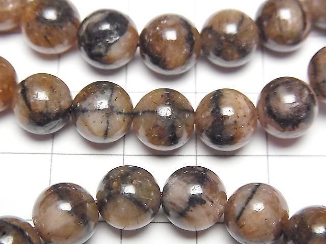 [Video] Chiastolite Round 8mm Bracelet