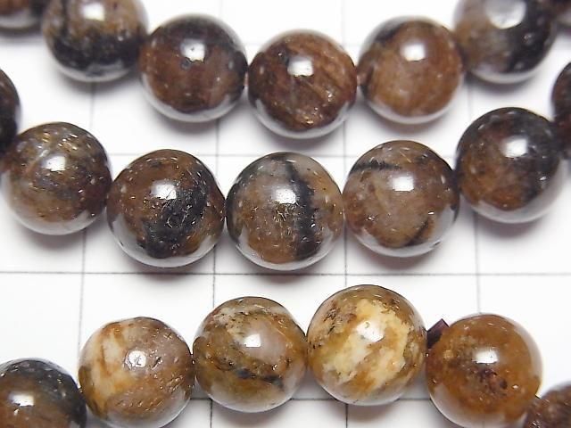 [Video] Chiastolite Round 8mm Bracelet
