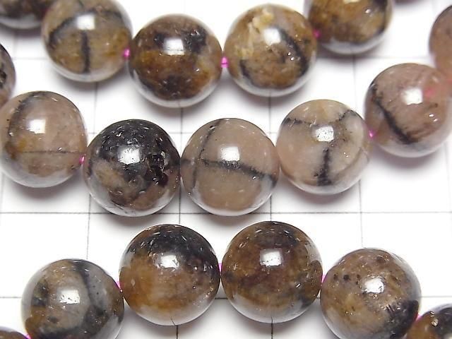 [Video] Chiastolite Round 10mm Bracelet