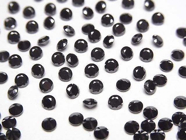 [Video] Moissanite AAA Loose Stone Round Faceted 3x3mm [Black] 5pcs