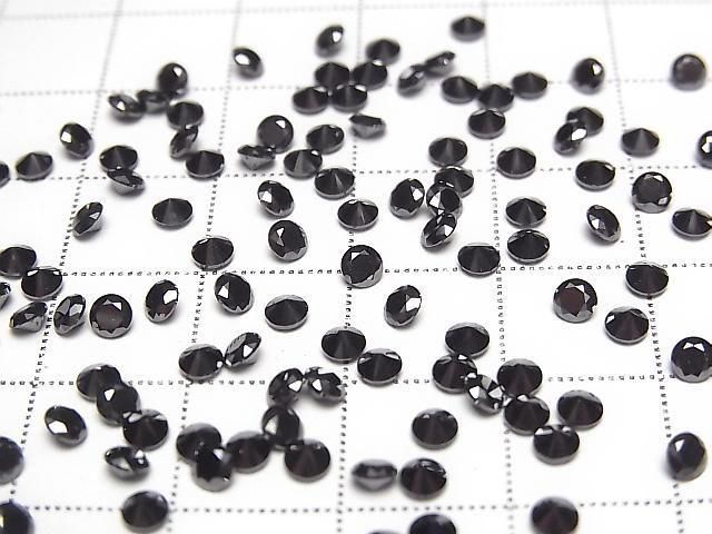 [Video] Moissanite AAA Loose Stone Round Faceted 3x3mm [Black] 5pcs