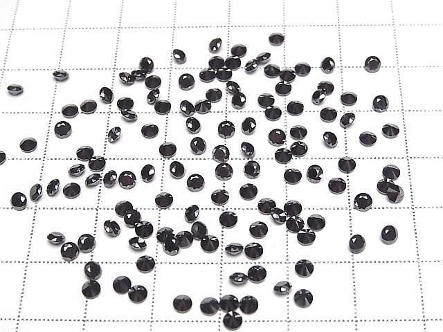 [Video] Moissanite AAA Loose Stone Round Faceted 3x3mm [Black] 5pcs