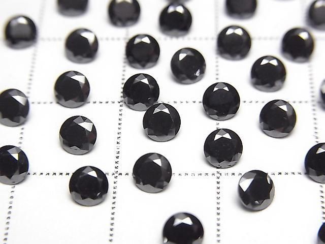 [Video] Moissanite AAA Loose Stone Round Faceted 4x4mm [Black] 3pcs